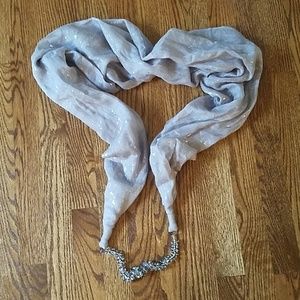 Simply Vera Jeweled Silver Infinity Scarf